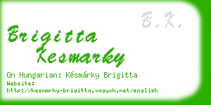 brigitta kesmarky business card