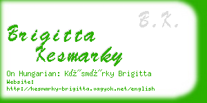 brigitta kesmarky business card